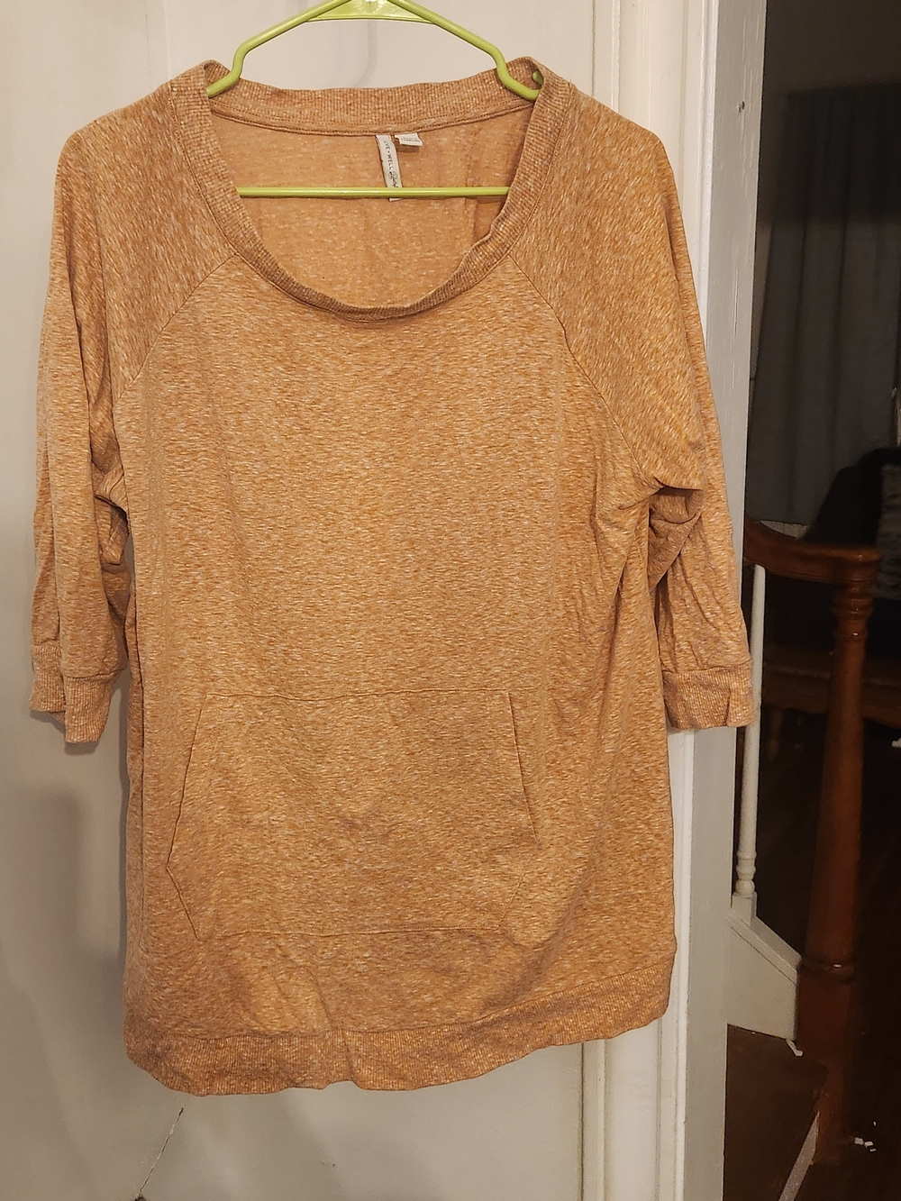 Women's Lightweight Pullover Tunic Sweatshirt - Peach